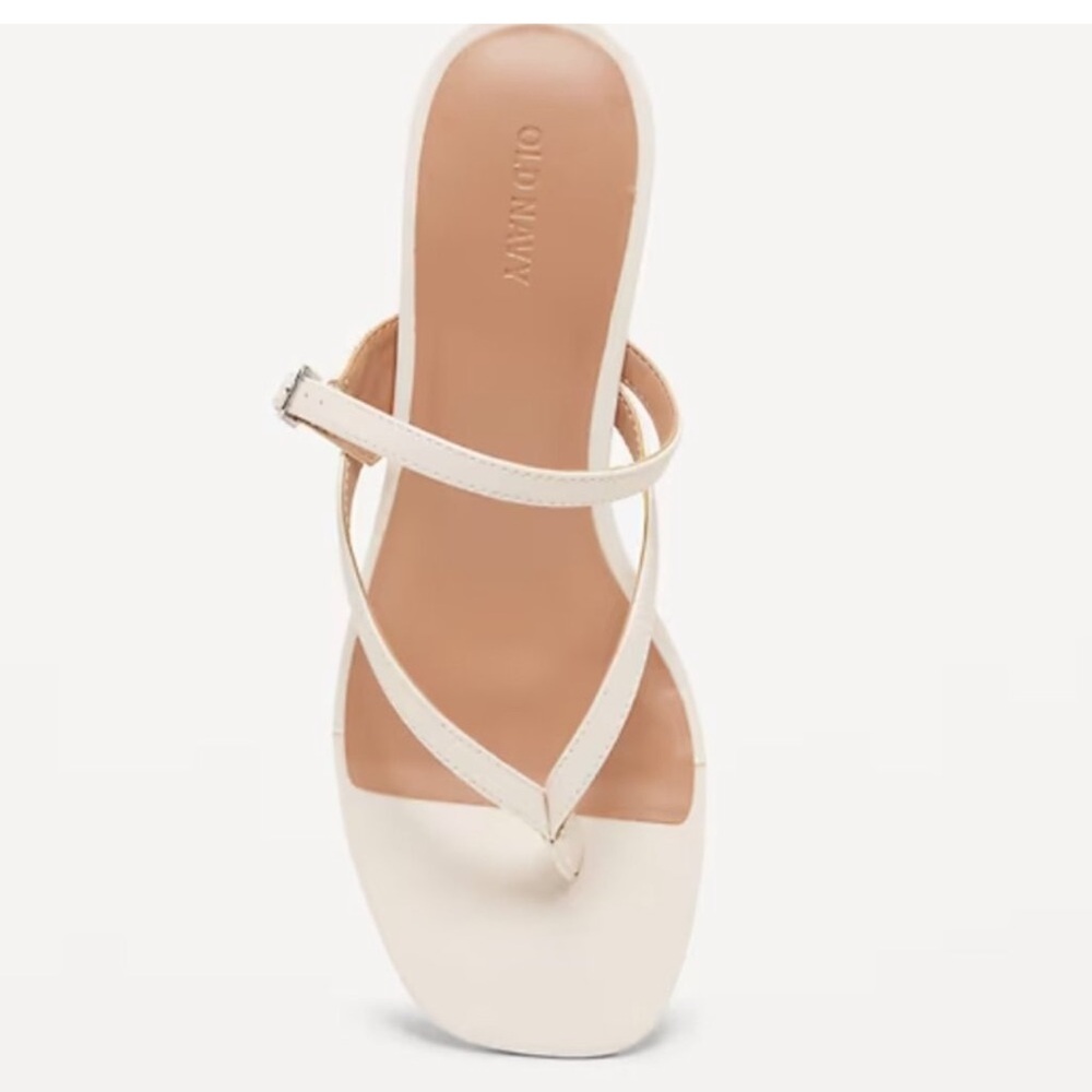 Old Navy Cream Strappy Heeled Sandals - Picture 2 of 4